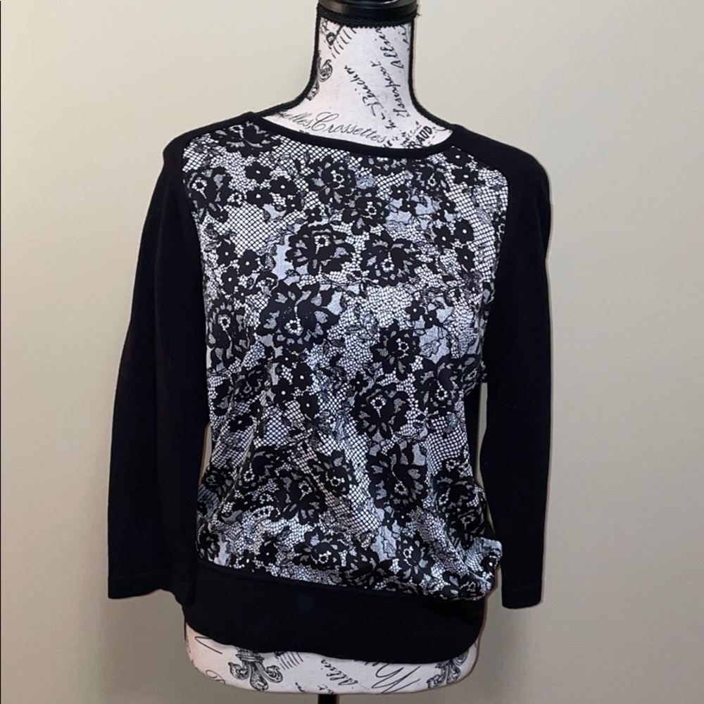 Ann Taylor printed 3/4 sleeve top